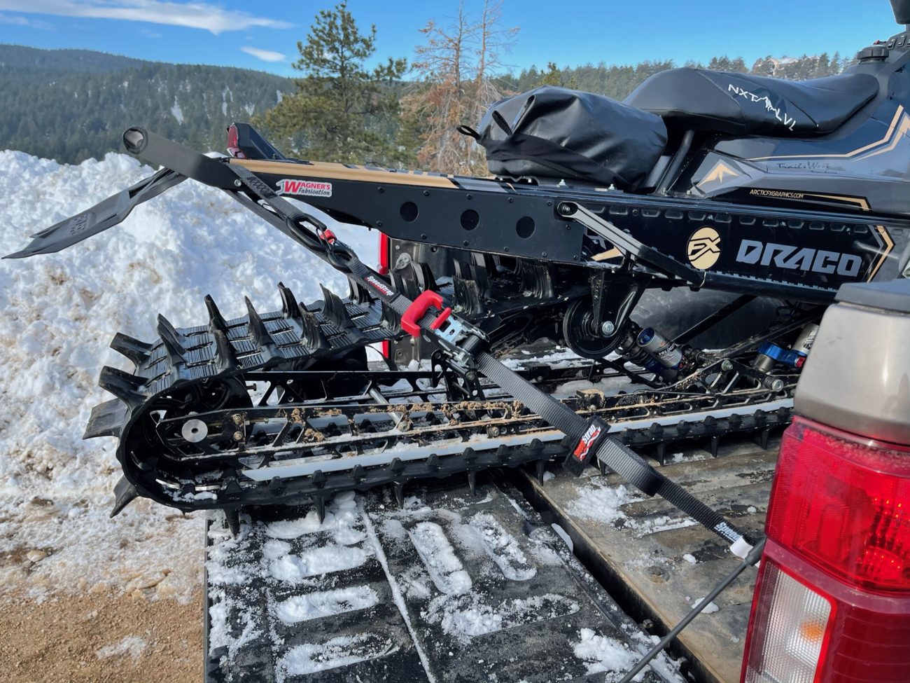 1" Ratchet Tie Downs with Snap Hooks Holding ATV