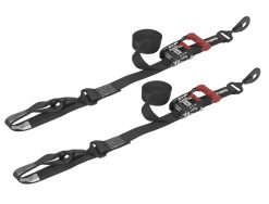 SpeedStrap 1.5in x 15ft Ratchet Tie-Downs with Soft-Tie- Black