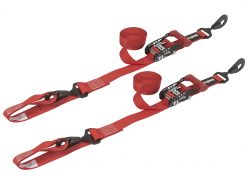 SpeedStrap 1.5in x 15ft Ratchet Tie-Downs with Soft-Tie- Red
