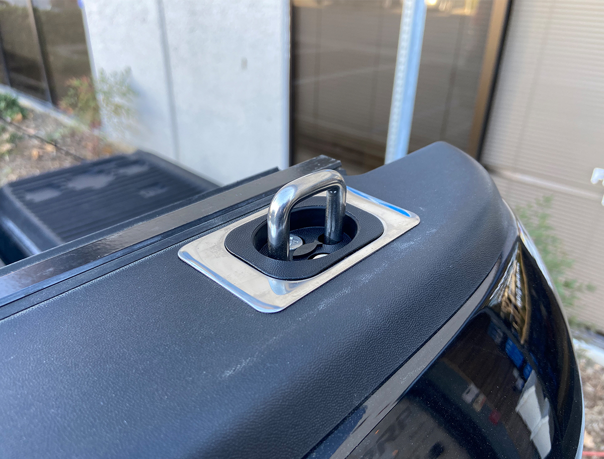 BullRing Stainless Steel Retractable Tie Down Anchor for Dodge Ram and Toyota Tundra