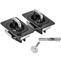 6068 5066 Gunmetal Flush Fit Retractable Tie Down Anchors