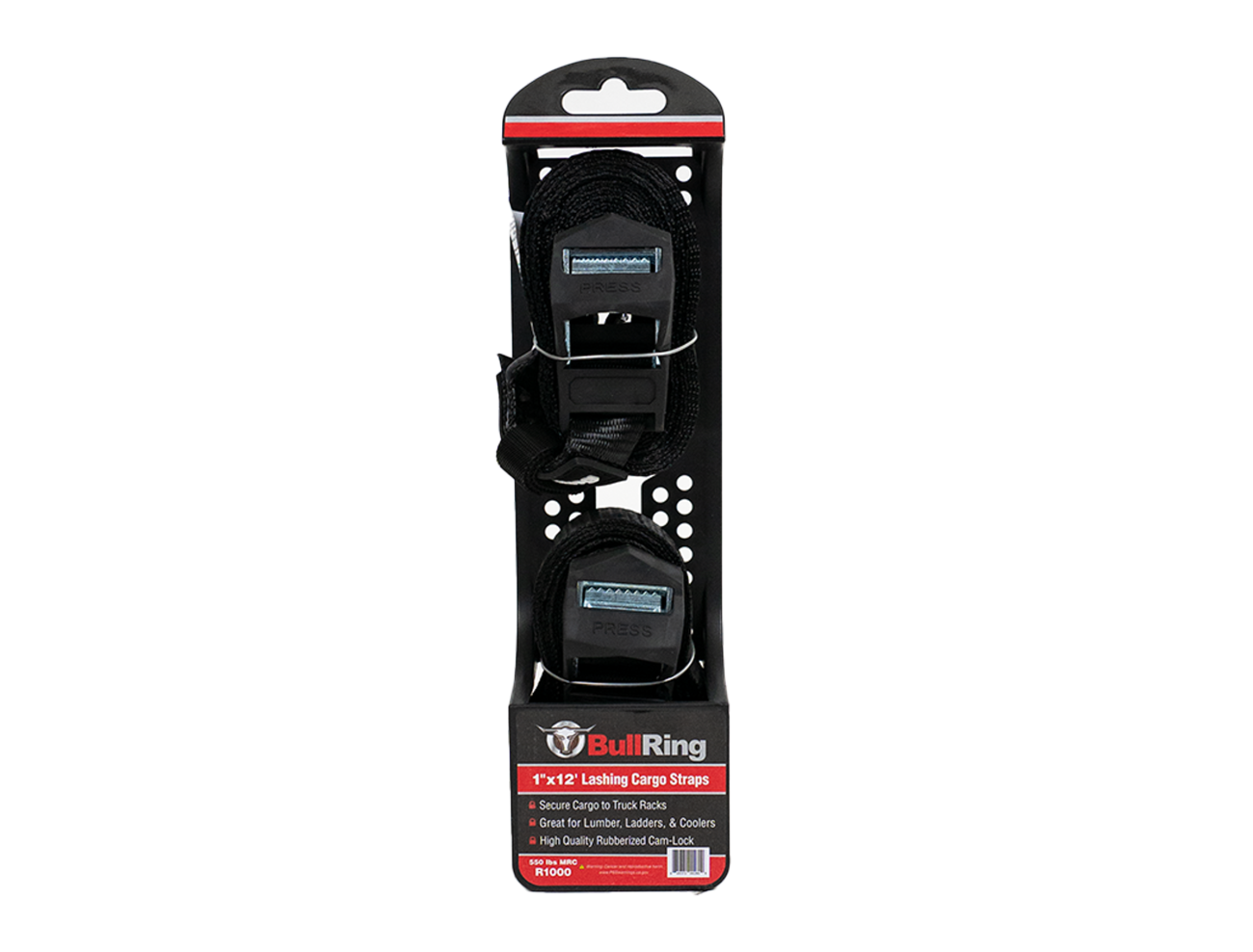 BullRing 1" Lashing Cargo Tie Down Strap Packaging